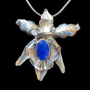 🌴Orchid with Lapis Pendant